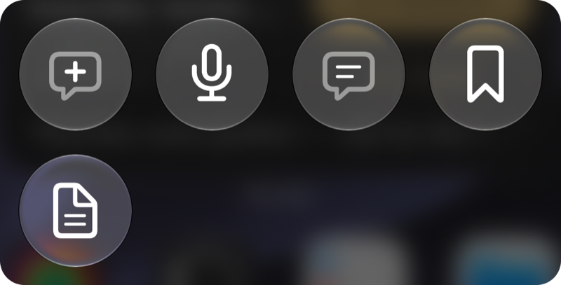 Control Center with Revuely controls: New Quick Capture, Voice Capture, Continue Latest Session, Add to Wishlist and Start from Template